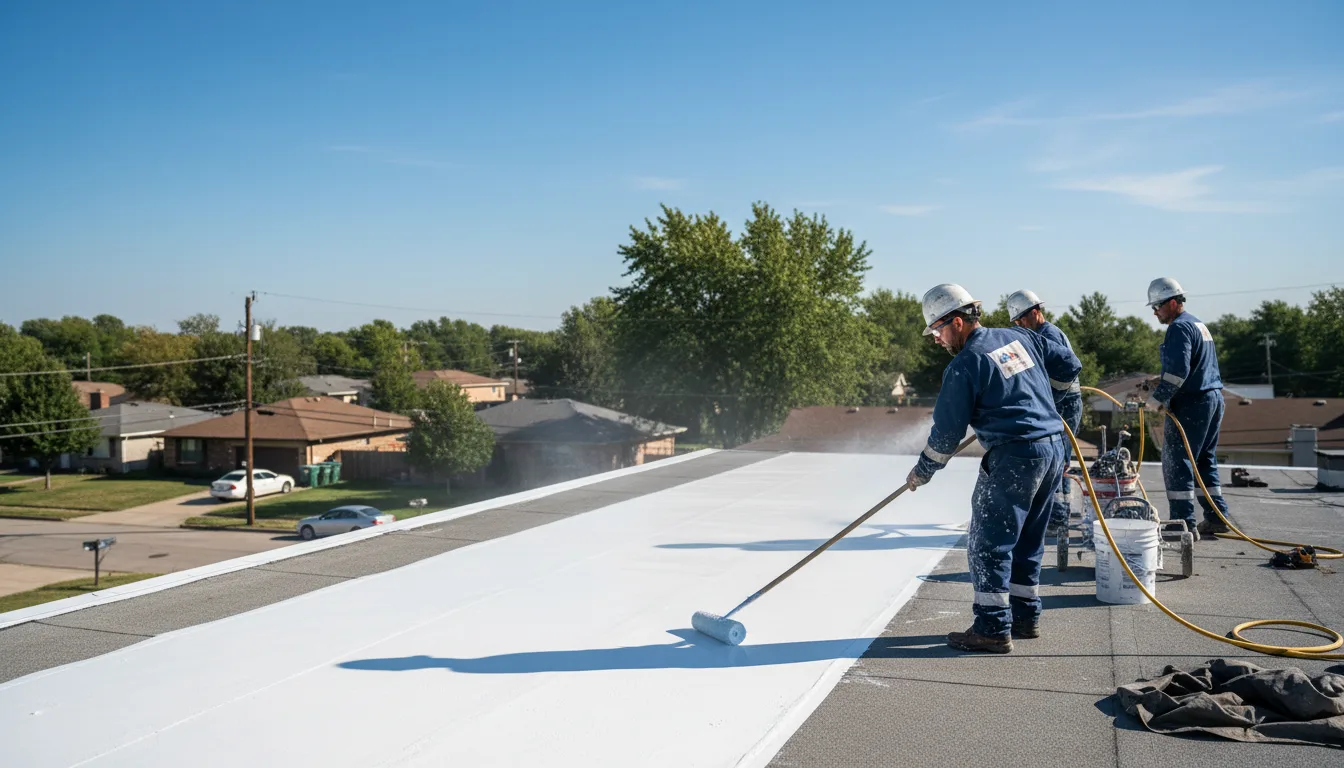 Commercial roof coating in Forestdale, MA near me